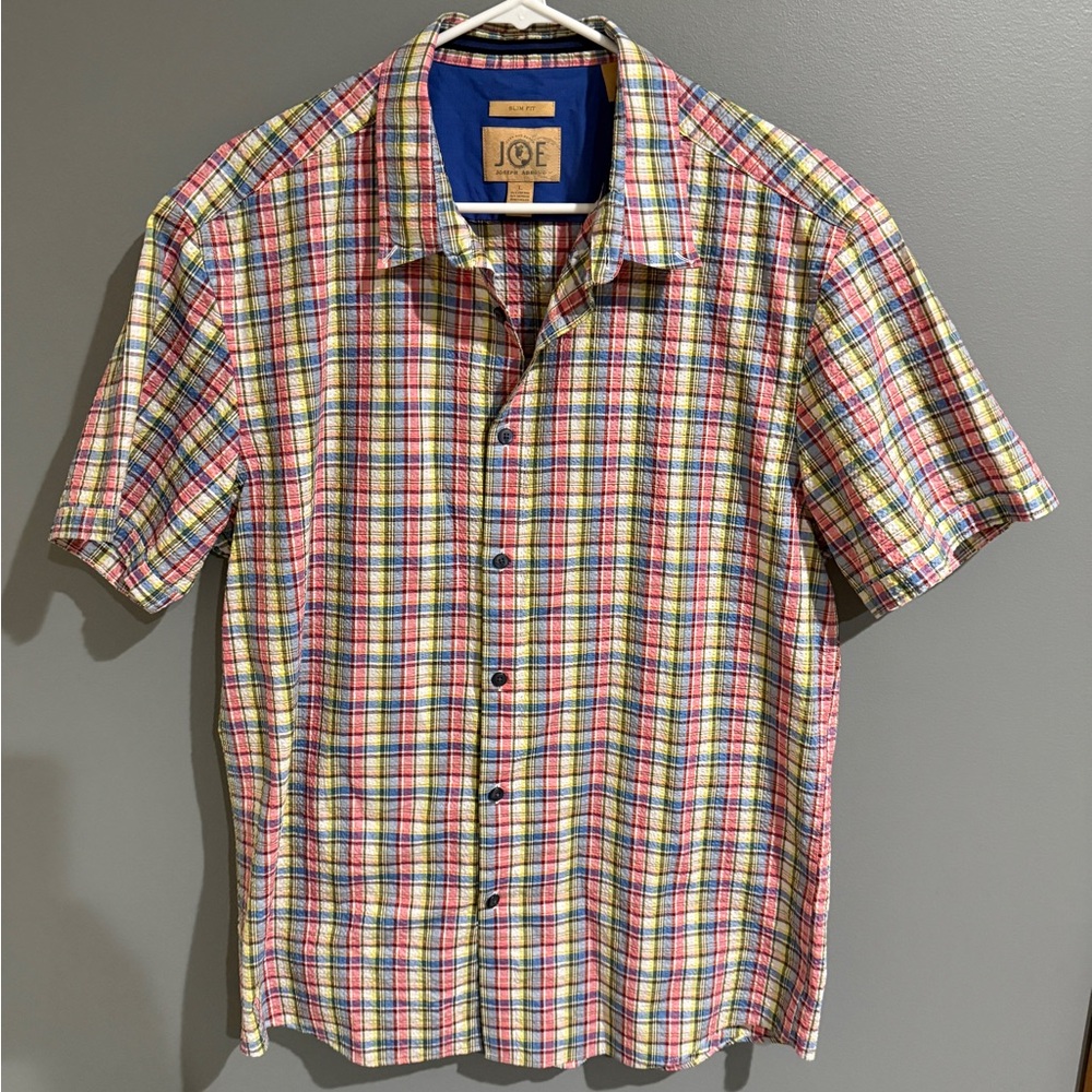 Joseph Abboud Vibrant Plaid Button-Down Shirt
